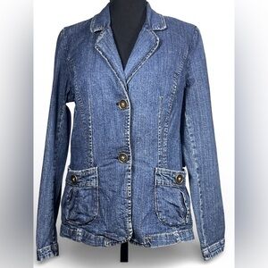 St. John’s Bay Blue Denim Jean Jacket, Size Medium